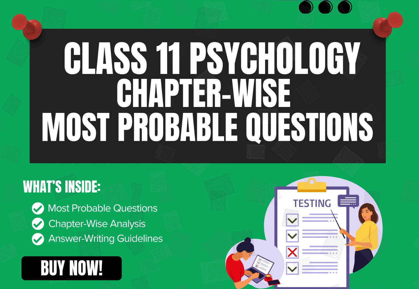 Chapter-Wise High-Probability Questions Booklet Class 11 Psychology all Chapters