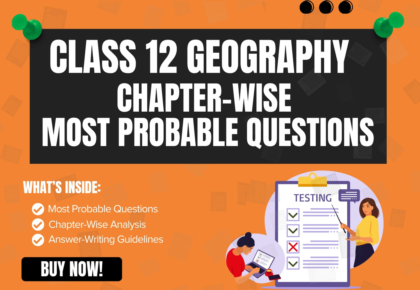 Chapter-Wise High-Probability Questions Booklet Class 12 Geography (India - People and Economy) all Chapters