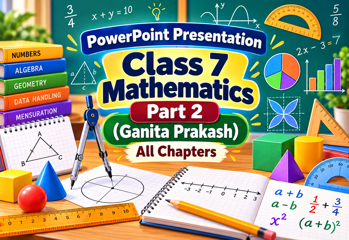PowerPoint - Presentation Class 7 Mathematics Part 2 (Ganita Prakash) All Chapters