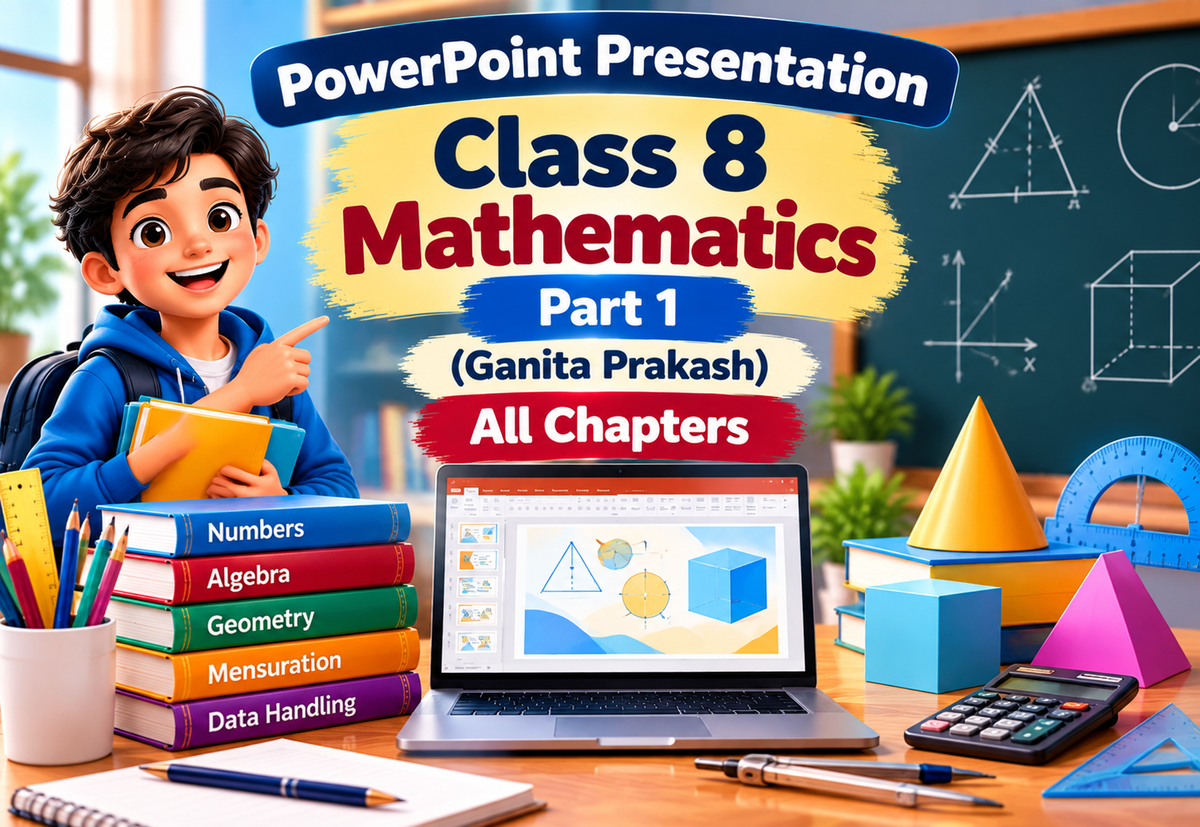 PowerPoint - Presentation Class 8 Mathematics Part 1 (Ganita Prakash) All Chapters