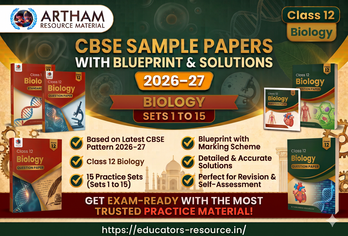 CBSE Sample Papers with Blueprint & Solutions Class 12 Biology Sets 1 to 15 (2026–27)