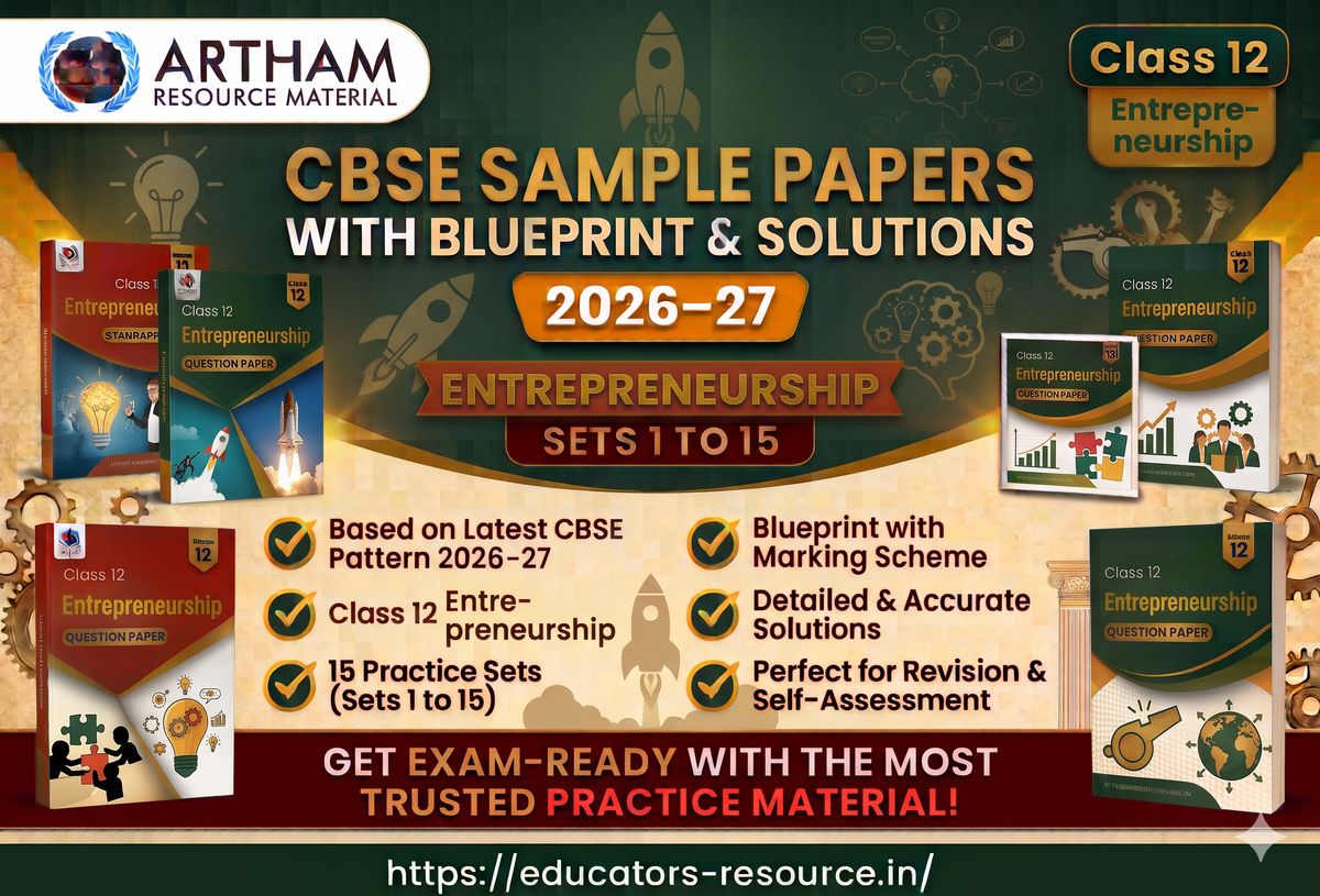 CBSE Sample Papers with Blueprint & Solutions Class 12 Entrepreneurship Sets 1 to 15 (2026–27)