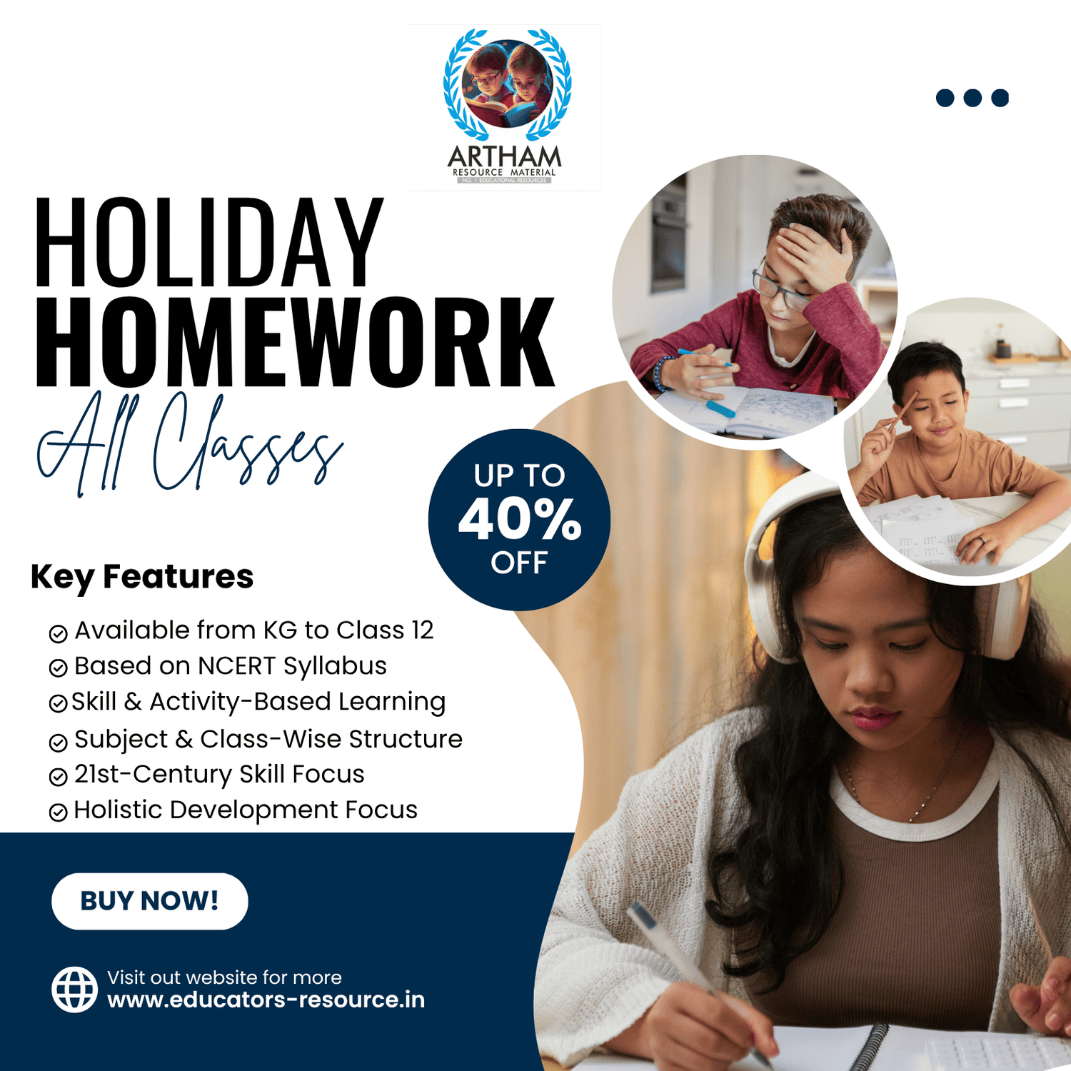 Summer Holiday Homework All Classes (KG TO 12)