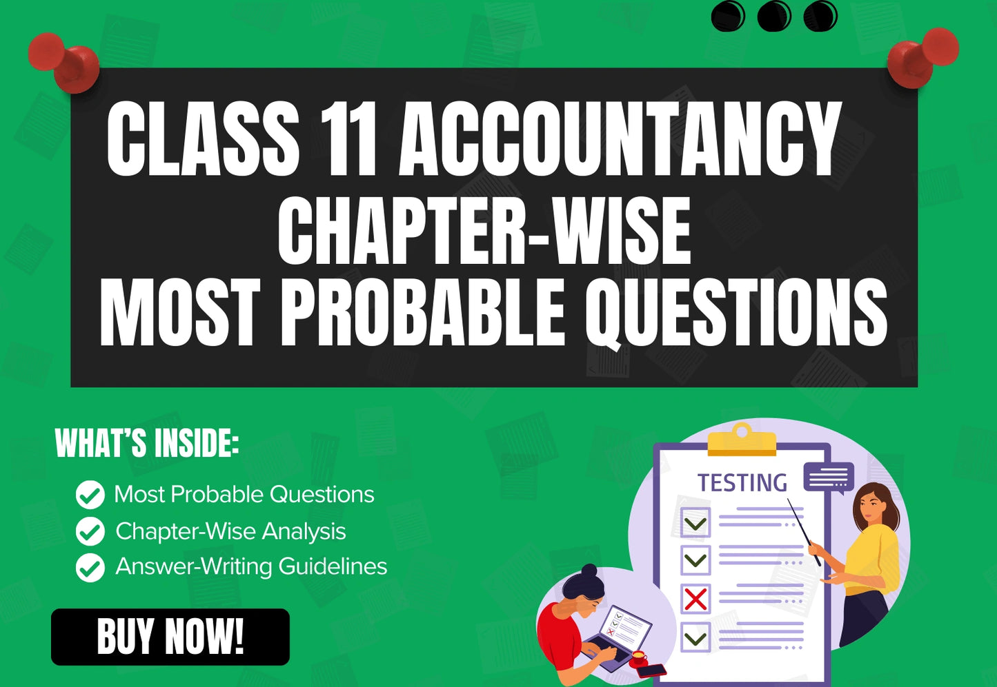 Chapter-Wise High-Probability Questions Booklet Class 11 Accountancy all Chapters