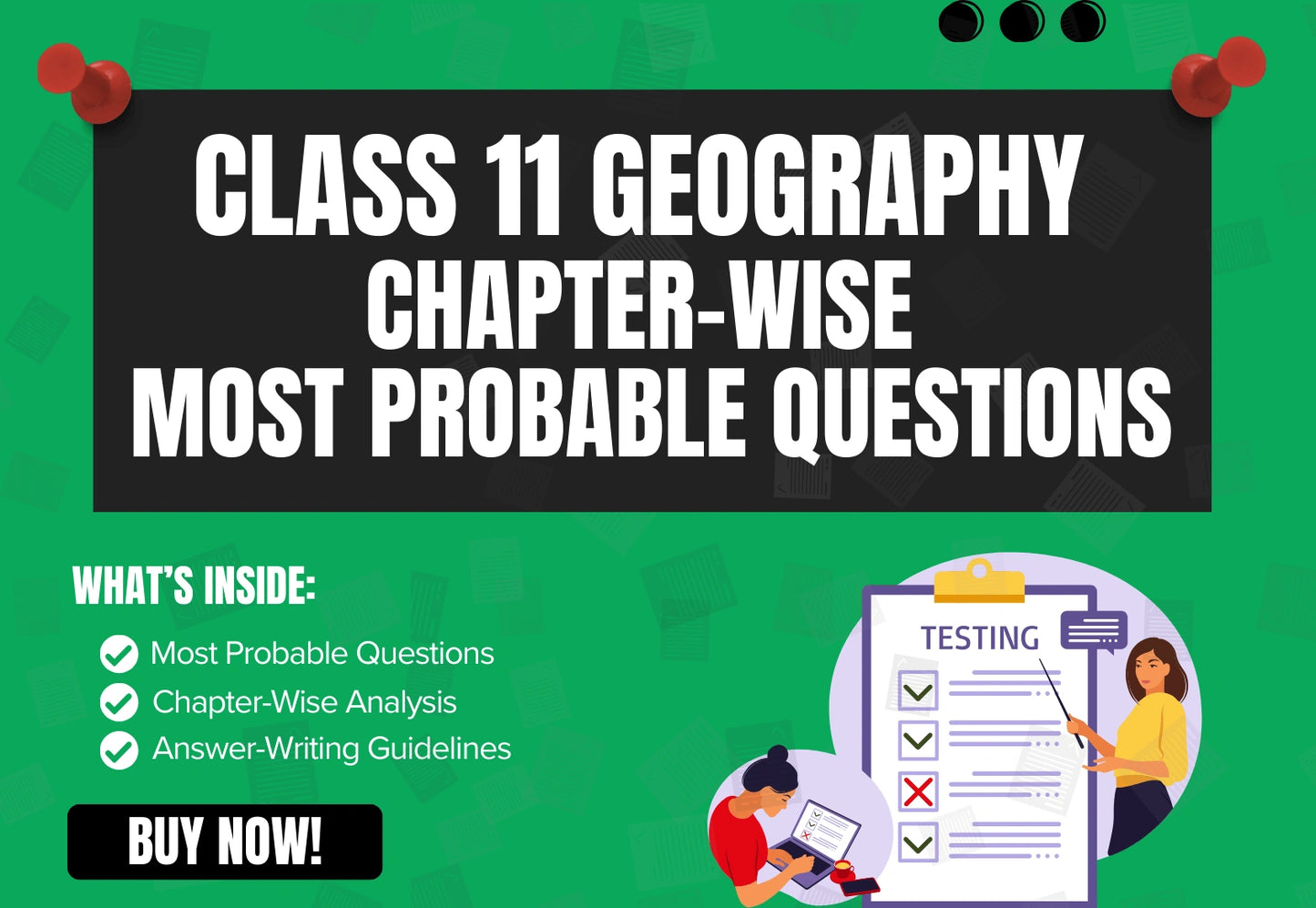 Chapter-Wise High-Probability Questions Booklet Class 11 Geography (India Physical Environment) all Chapters