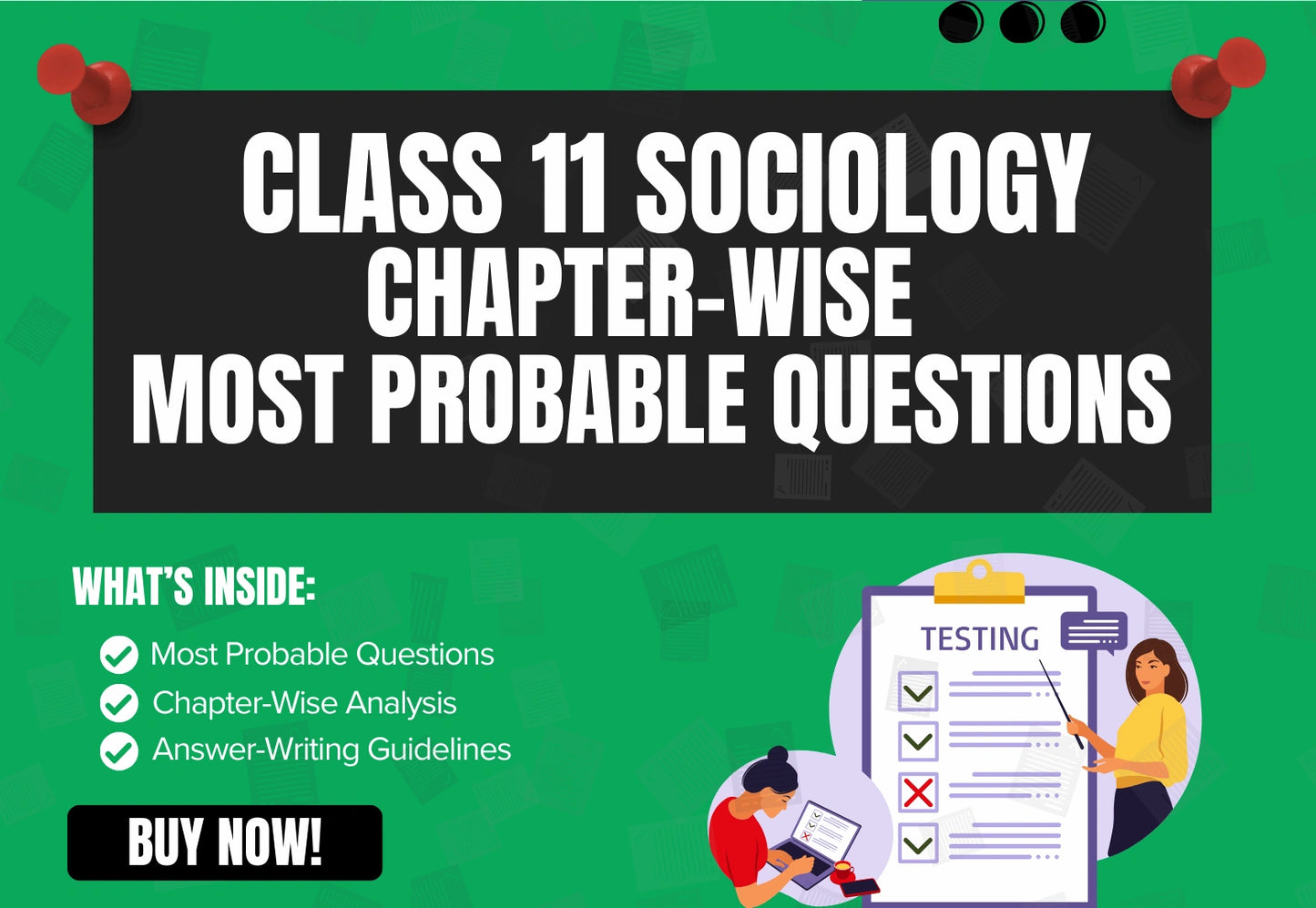 Chapter-Wise High-Probability Questions Booklet Class 11 SOCIOLOGY (INTRODUCING SOCIOLOGY) all Chapters