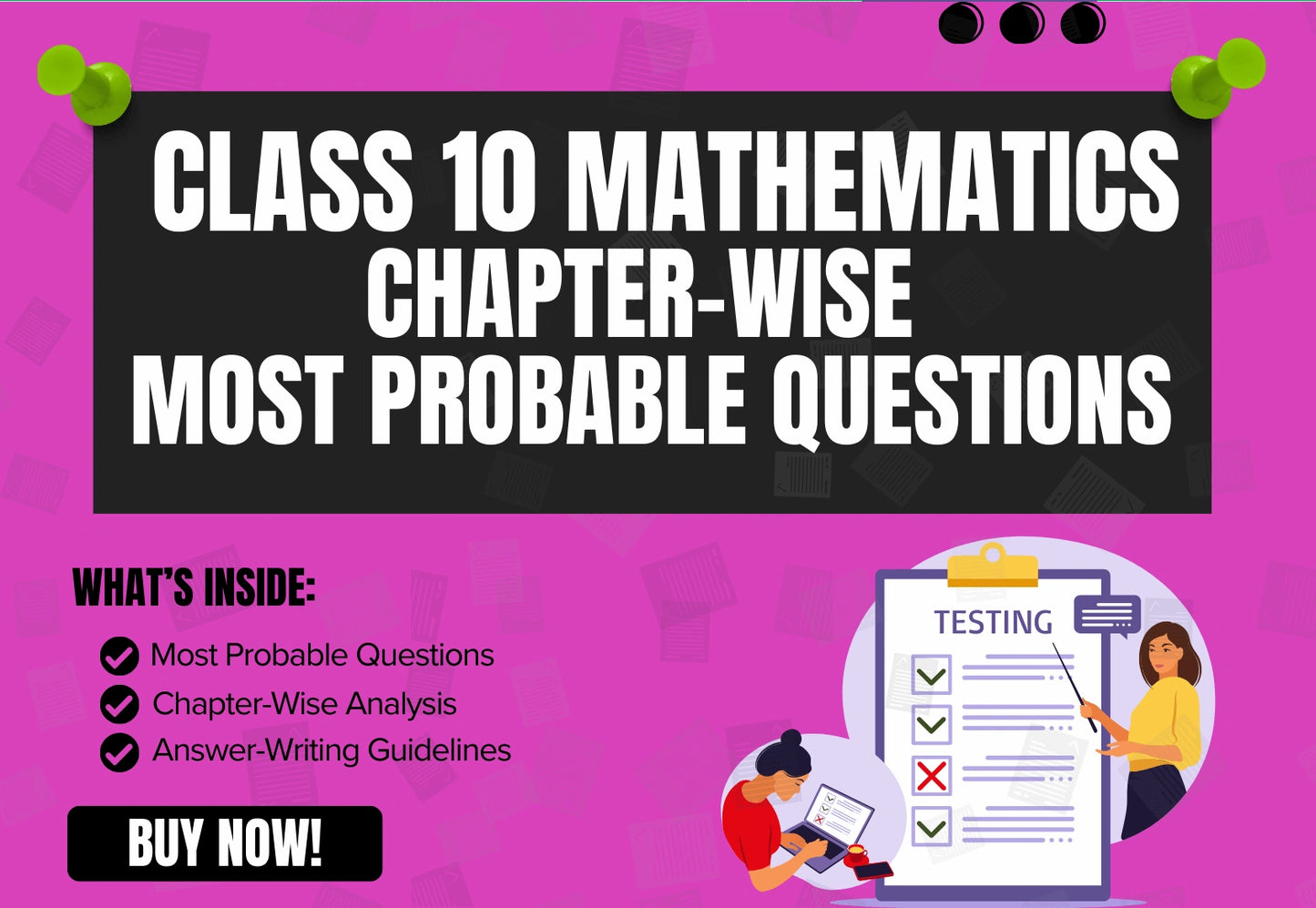 Chapter-Wise High-Probability Questions Booklet Class 10 Mathematics all Chapters
