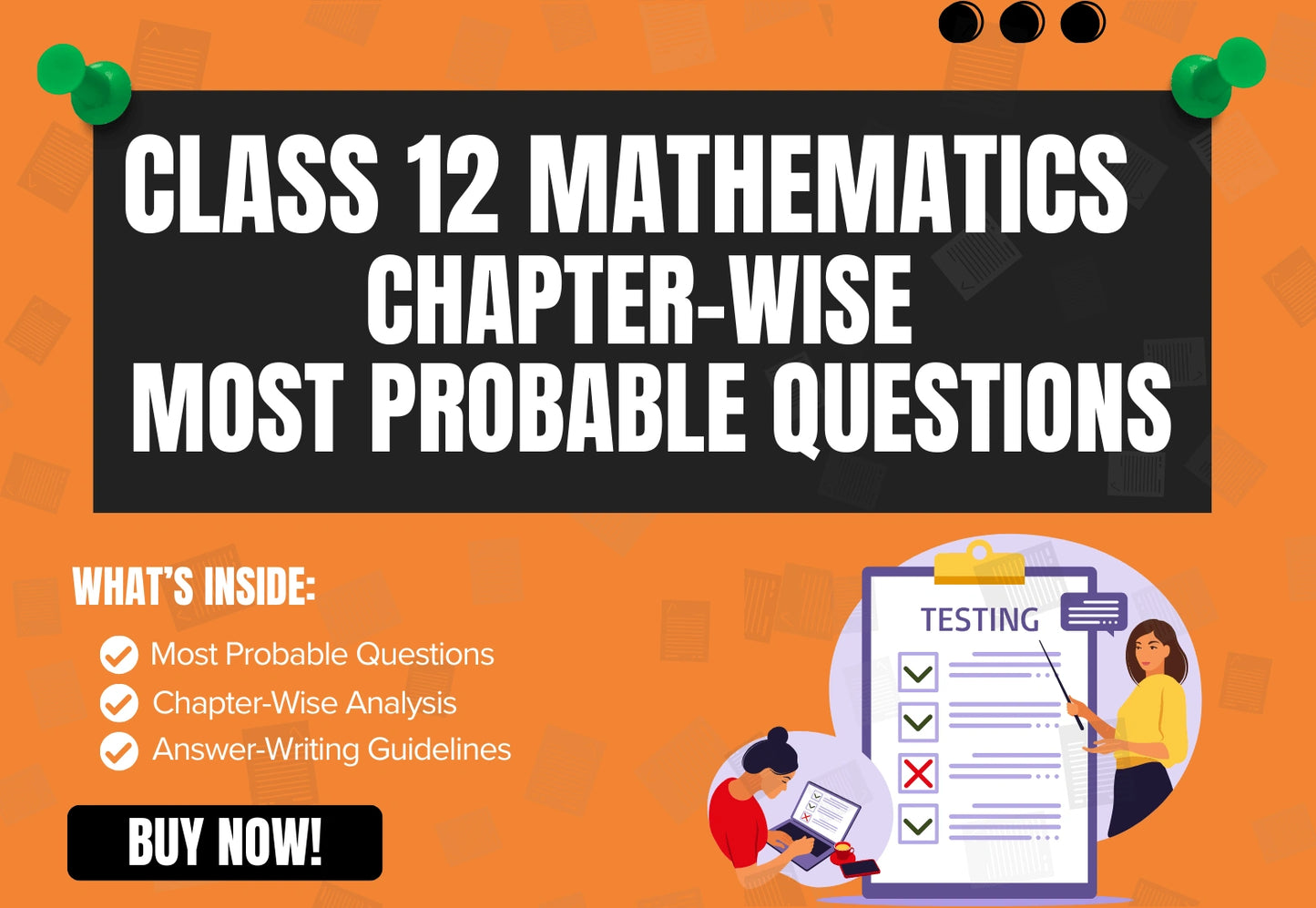 Chapter-Wise High-Probability Questions Booklet Class 12 Mathematics all Chapters
