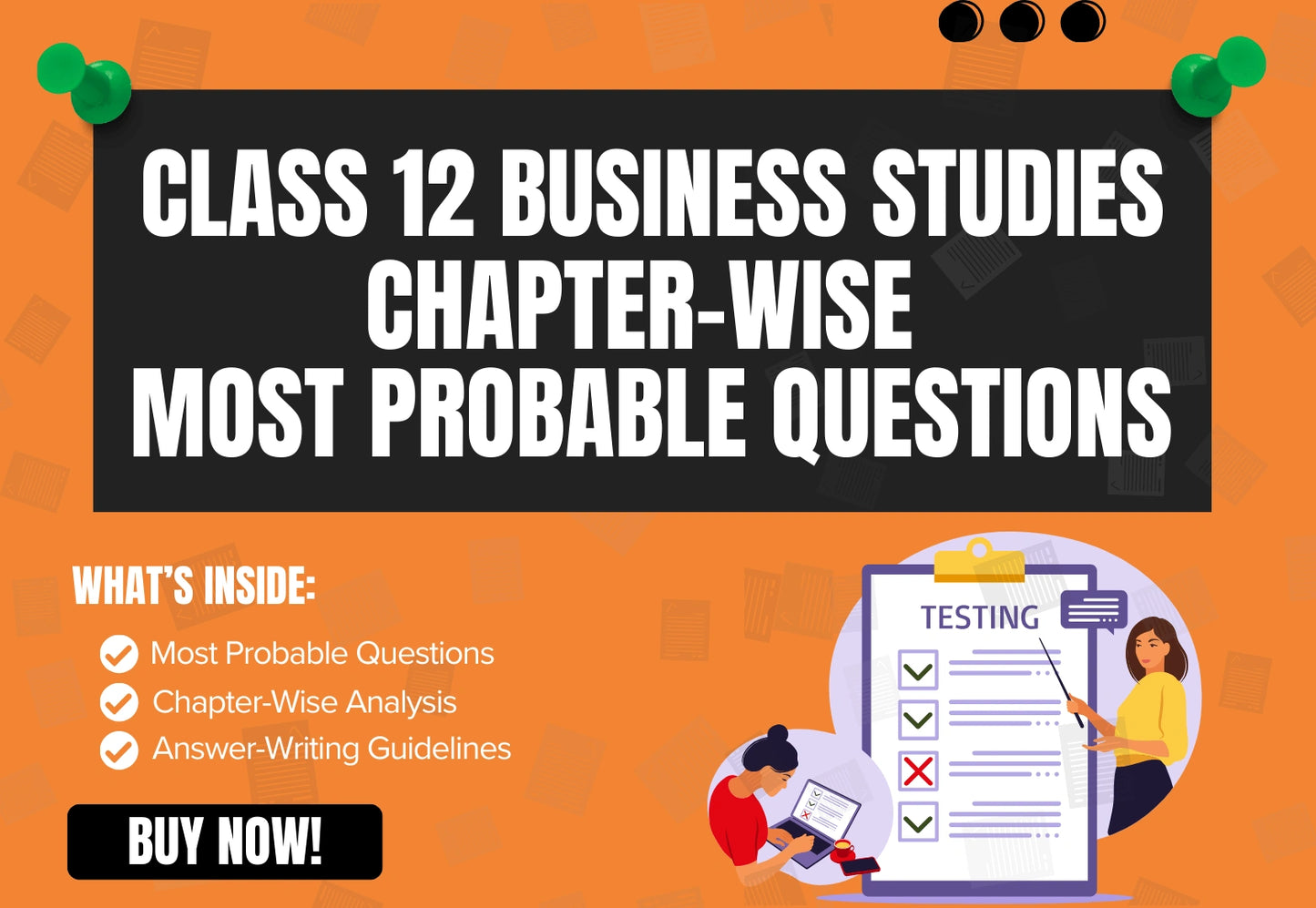 Chapter-Wise High-Probability Questions Booklet Class 12 Business Studies all Chapters