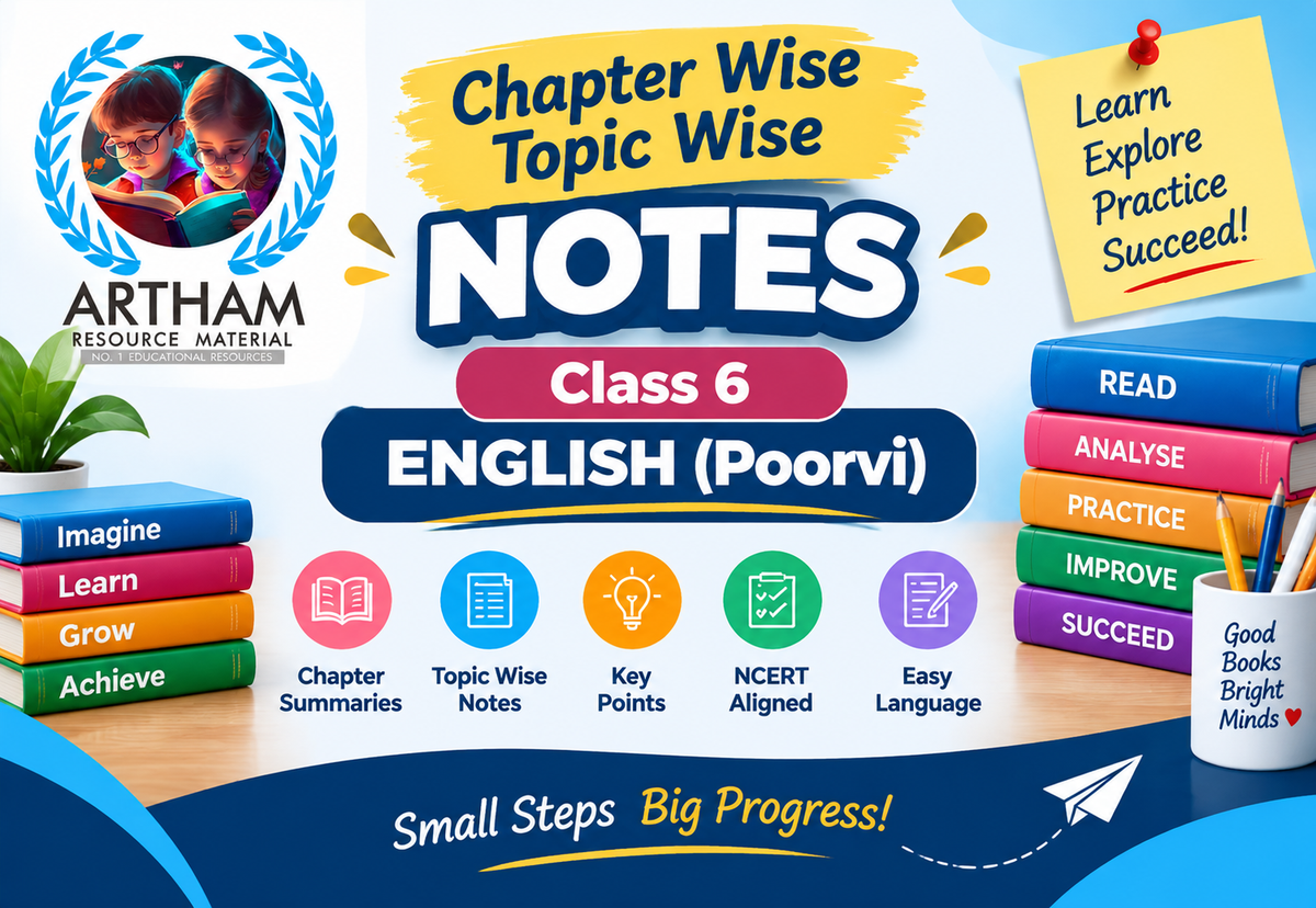 Chapter Wise Topic Wise Notes Class 6 English (Poorvi) All Chapters