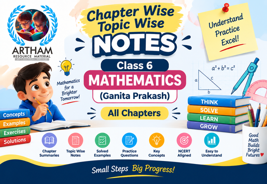 Chapter Wise Topic Wise Notes Class 6 Mathematic (Ganita Prakash) All Chapters