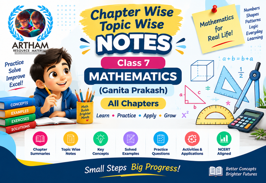 Chapter Wise Topic Wise Notes Class 7 Mathematics Part 1 (Ganita Prakash) All Chapters