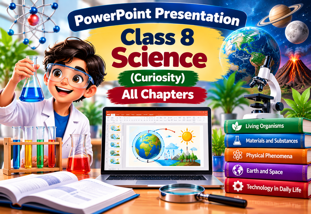 PowerPoint - Presentation Class 8 Science (Curiosity) All Chapters