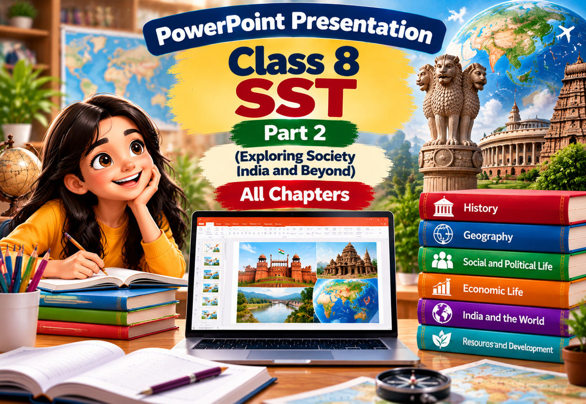 PowerPoint - Presentation Class 8 SST Part 2 (Exploring Society India and Beyond) All Chapters