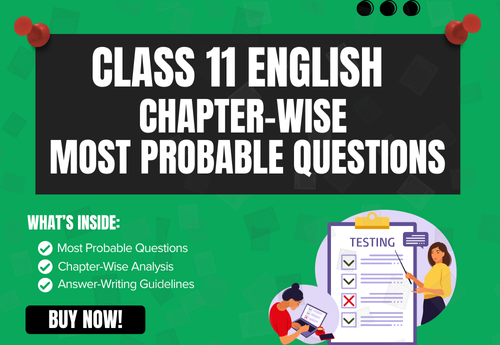 Chapter-Wise High-Probability Questions Booklet Class 11 English (Snapshots) all Chapters