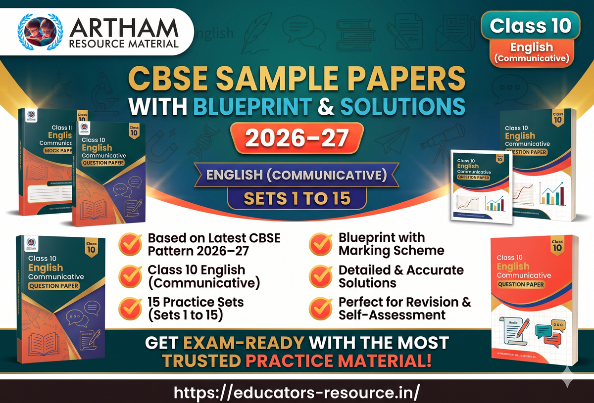 CBSE Sample Papers with Blueprint & Solutions Class 10 English (Communicative) Sets 1 to 15 (2026–27)