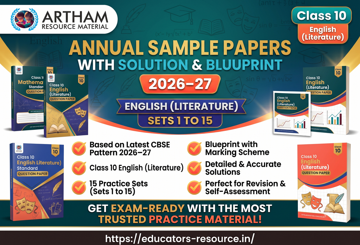 CBSE Sample Papers with Blueprint & Solutions Class 10 English (Literature) Sets 1 to 15 (2026–27)