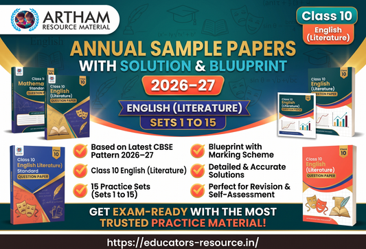 CBSE Sample Papers with Blueprint & Solutions Class 10 English (Literature) Sets 1 to 15 (2026–27)