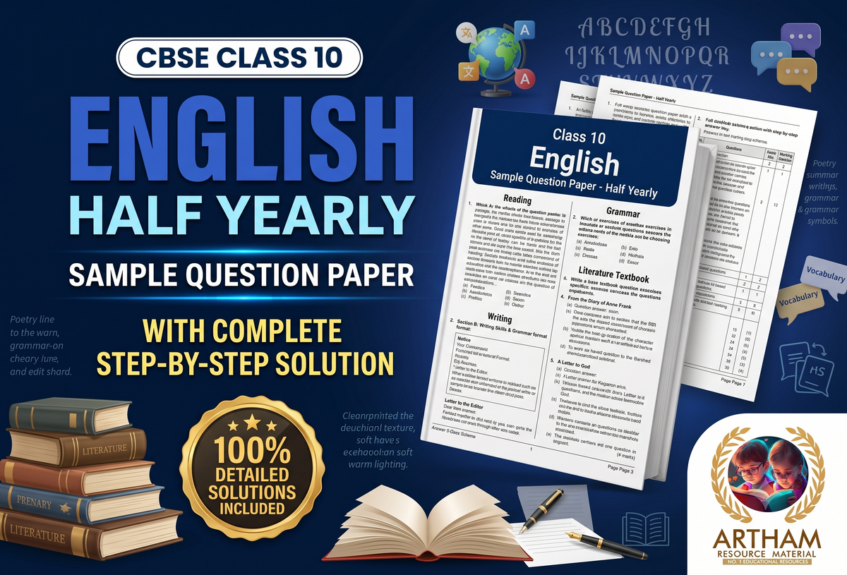 Half Yearly Sample Question Paper with Solution Class 10 English