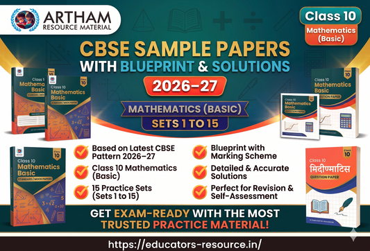 CBSE Sample Papers with Blueprint & Solutions Class 10 Mathematics (Basic) Sets 1 to 15 (2026–27)