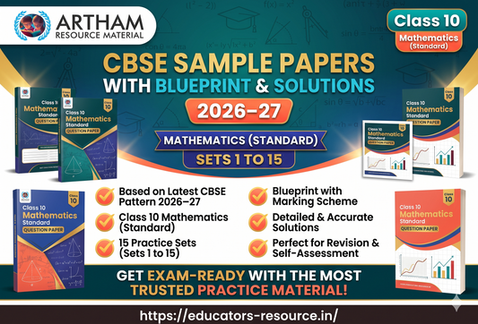 CBSE Sample Papers with Blueprint & Solutions Class 10 Mathematics (Standard) Sets 1 to 15 (2026–27)