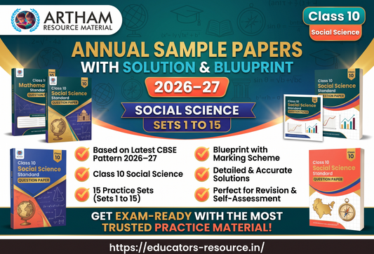 CBSE Sample Papers with Blueprint & Solutions Class 10 Social Science Sets 1 to 15 (2026–27)