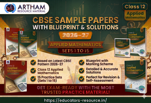 CBSE Sample Papers with Blueprint & Solutions Class 12 Applied Mathematics Sets 1 to 15 (2026–27)