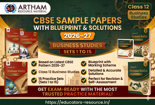 CBSE Sample Papers with Blueprint & Solutions Class 12 Business Studies Sets 1 to 15 (2026–27)