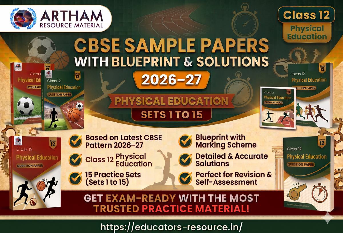 CBSE Sample Papers with Blueprint & Solutions Class 12 Physical Education Sets 1 to 15 (2026–27)