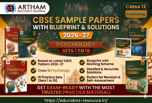 CBSE Sample Papers with Blueprint & Solutions Class 12 Psychology Sets 1 to 15 (2026–27)