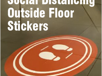 Social Distancing Outdoors Floor Stickers