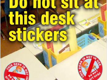Do Not Sit at This Desk Stickers